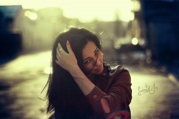 Cute girl on the street