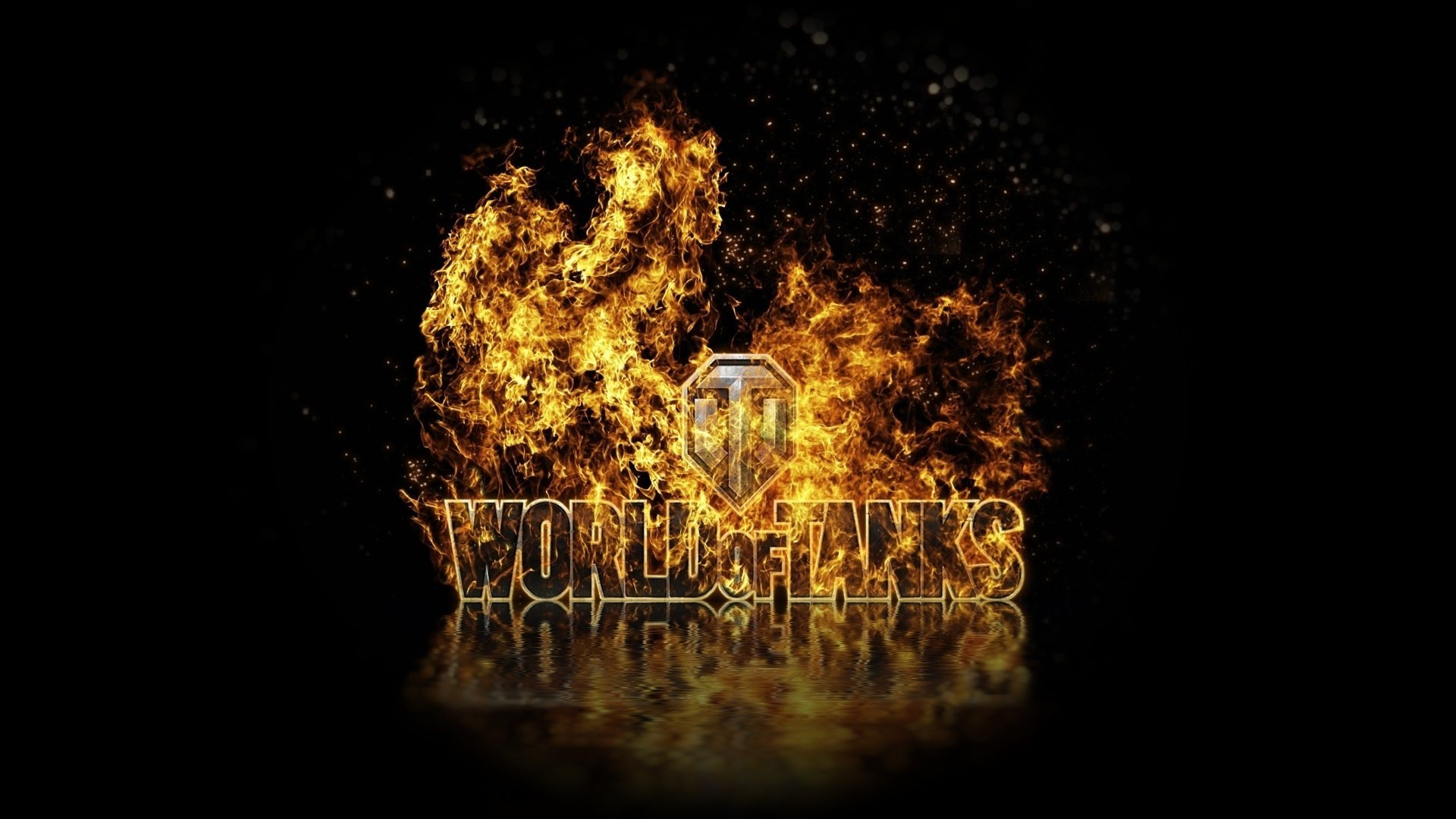 world of tanks wot feu logo réflexion monde des chars réservoirs