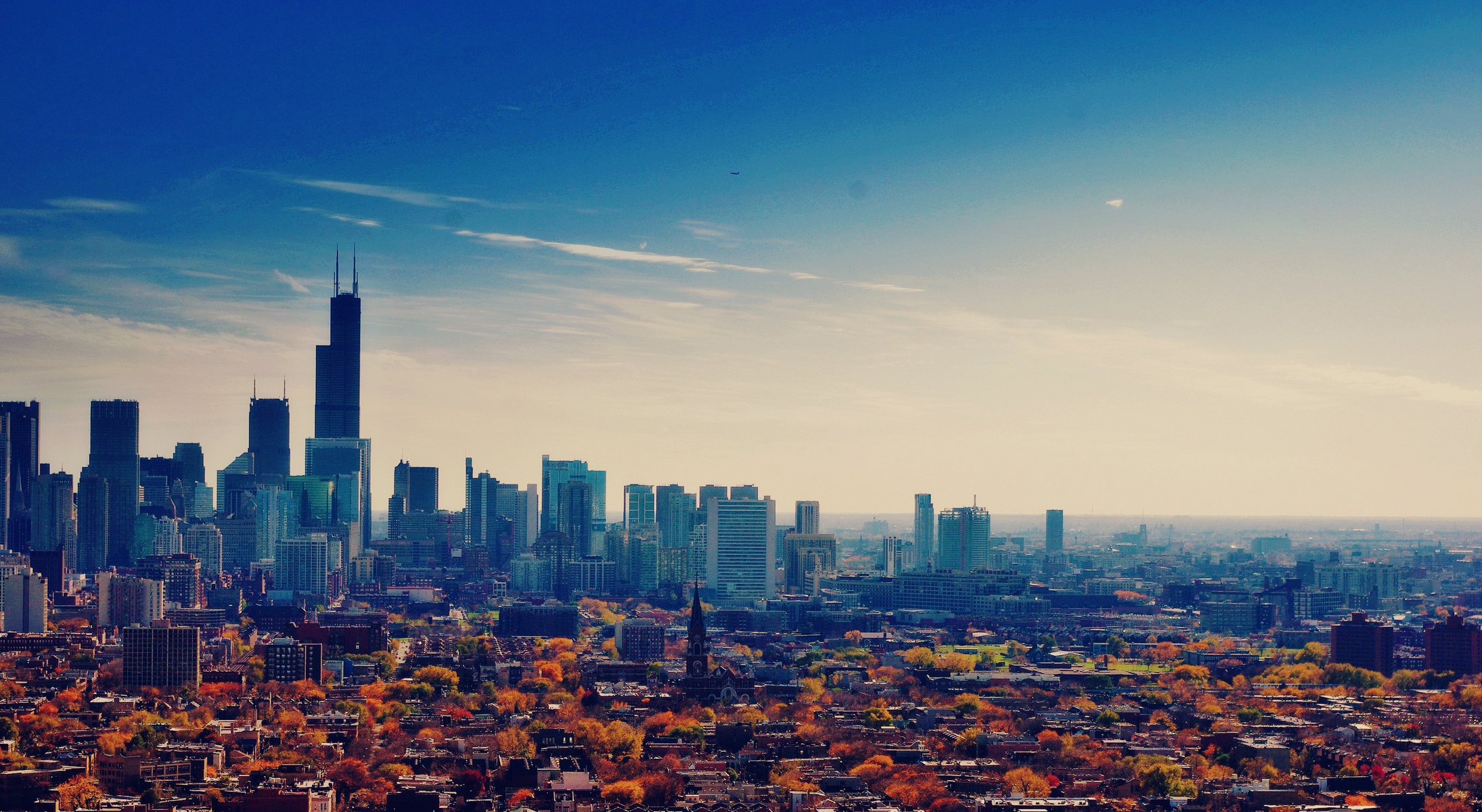 chicago illinois chicago himmel herbst metropole usa wolkenkratzer