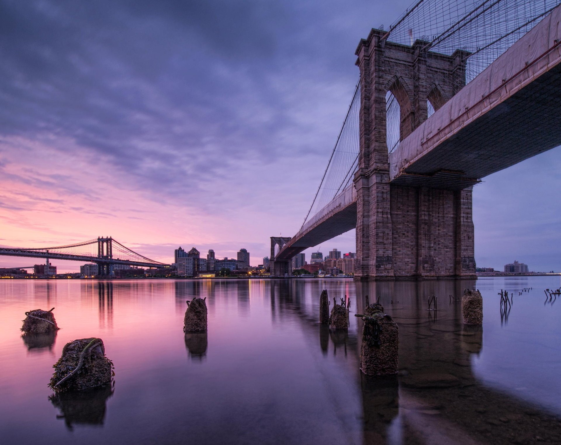 usa brooklyn bridge usa stadt fluss new york brücke new york