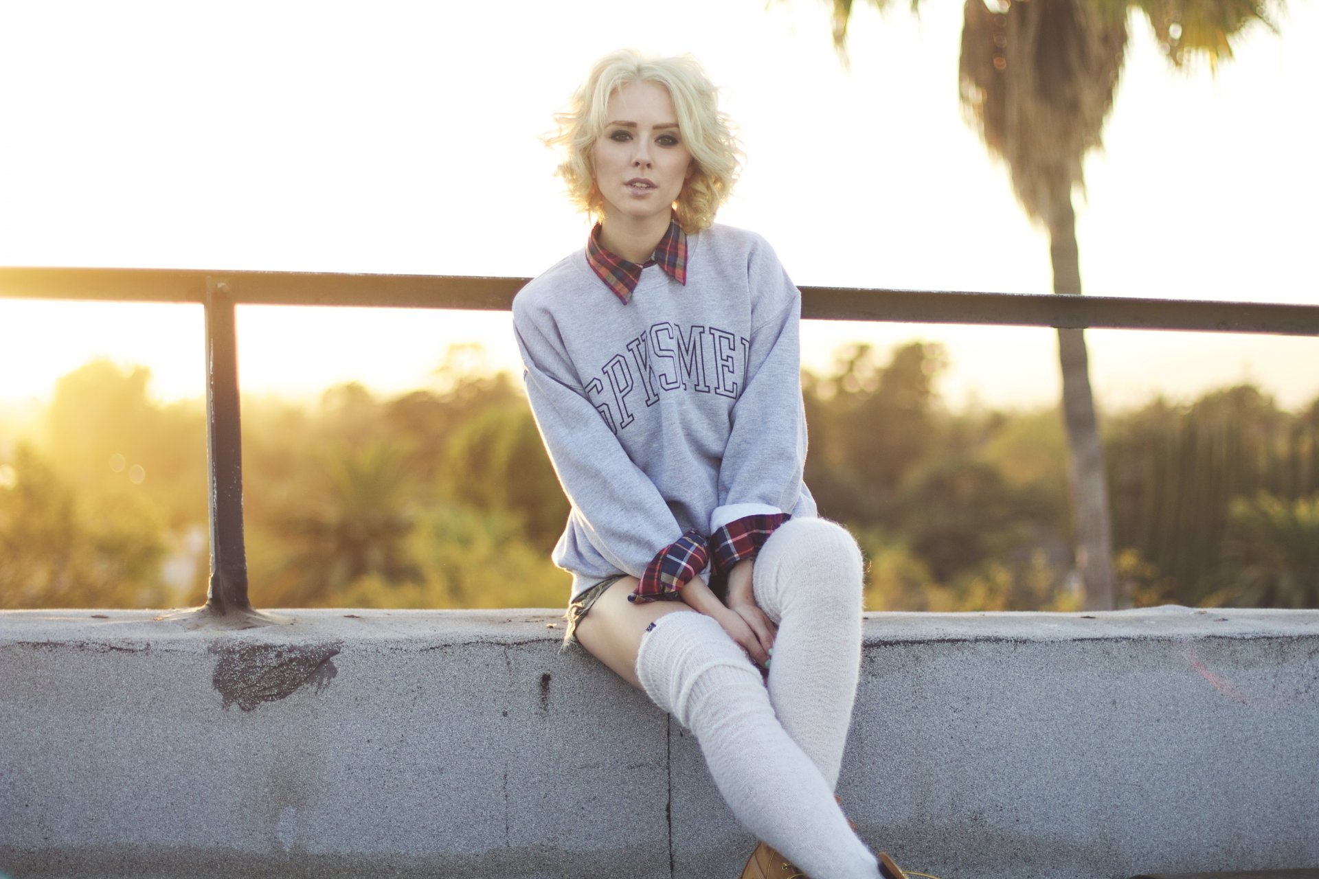 alysha nett girl blonde view sweater jacket