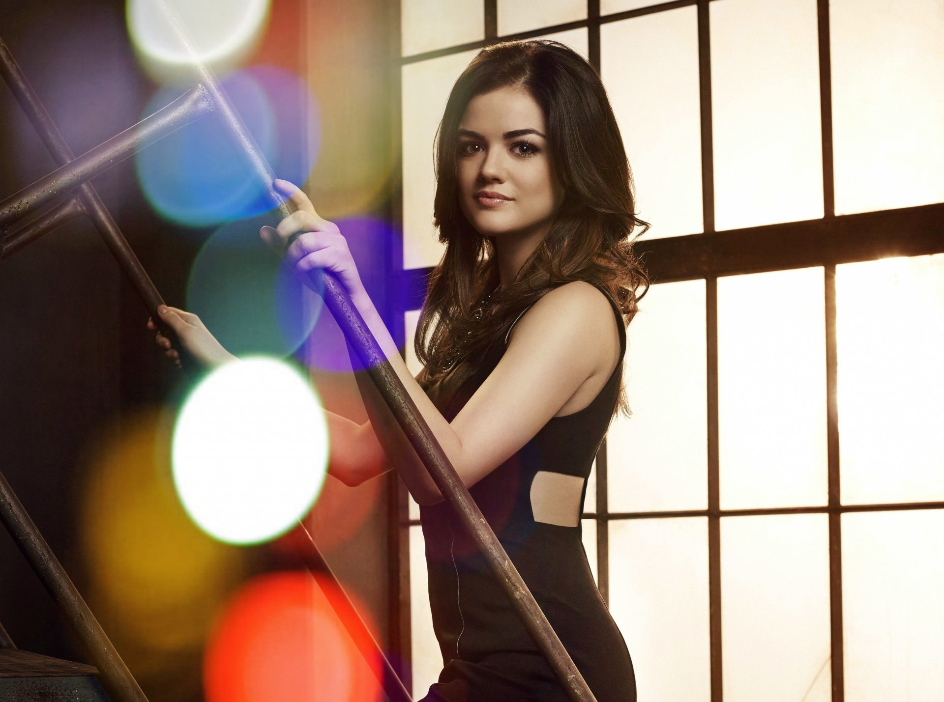 lucy hale actress brown hair girl aria pretty little liars babe