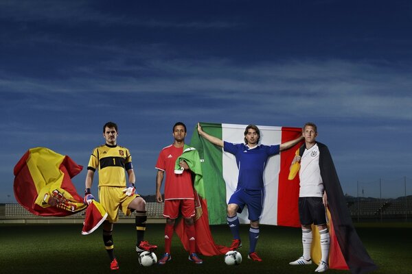 Bilder von Fußballspielern bei der Euro 2012