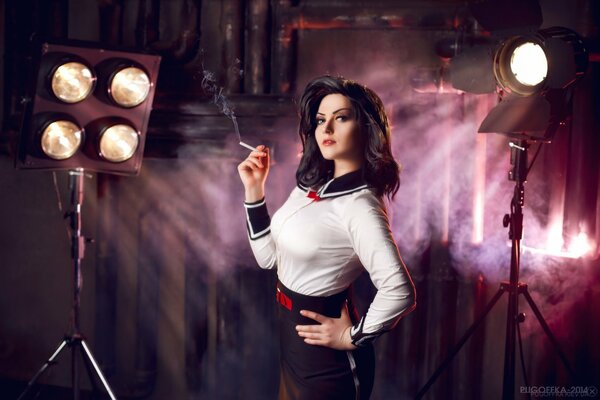 Cosplay for a girl from Bioshock Infinite