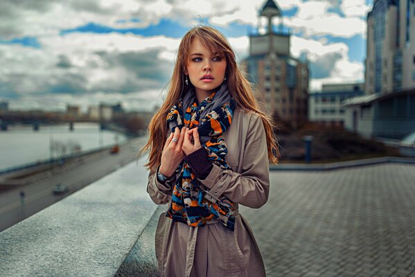 Hermoso retrato de una chica rusa