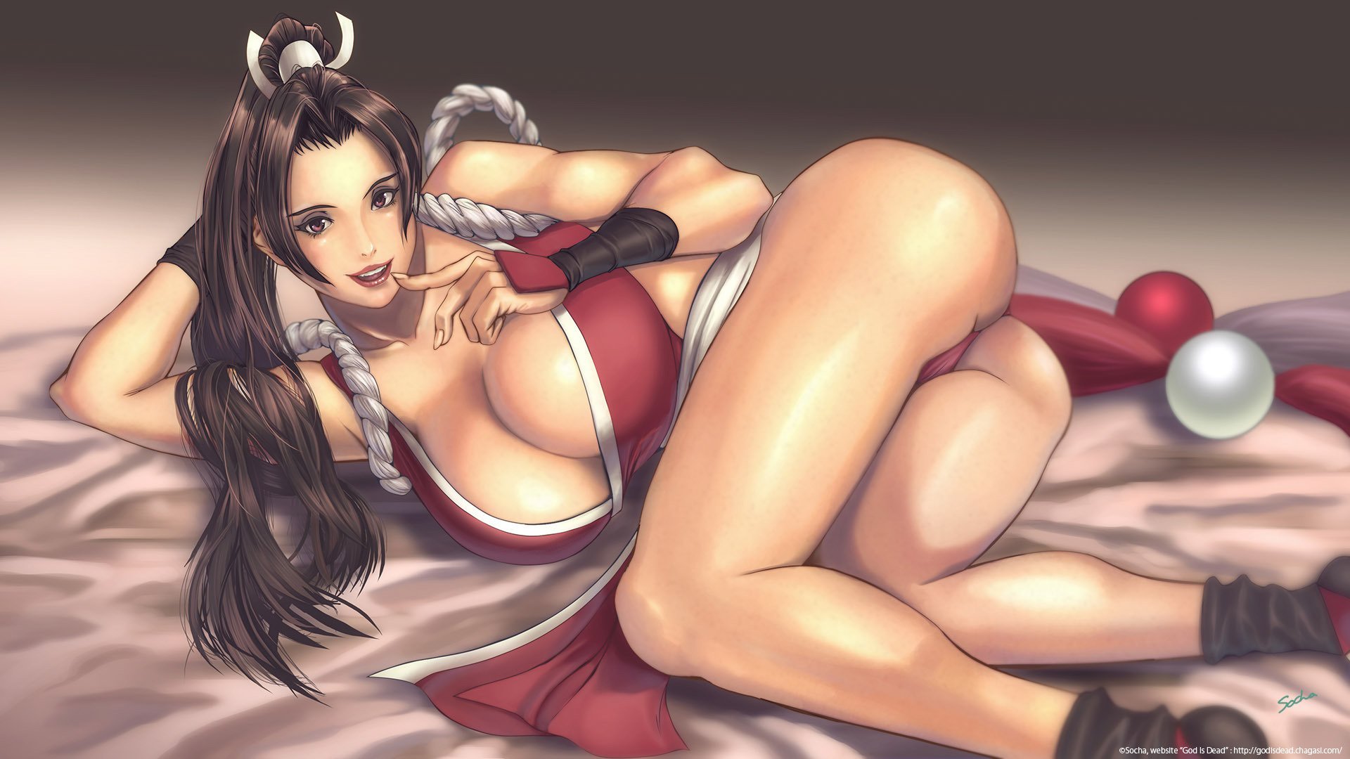 oha art shiranui more smile look chest ass girl