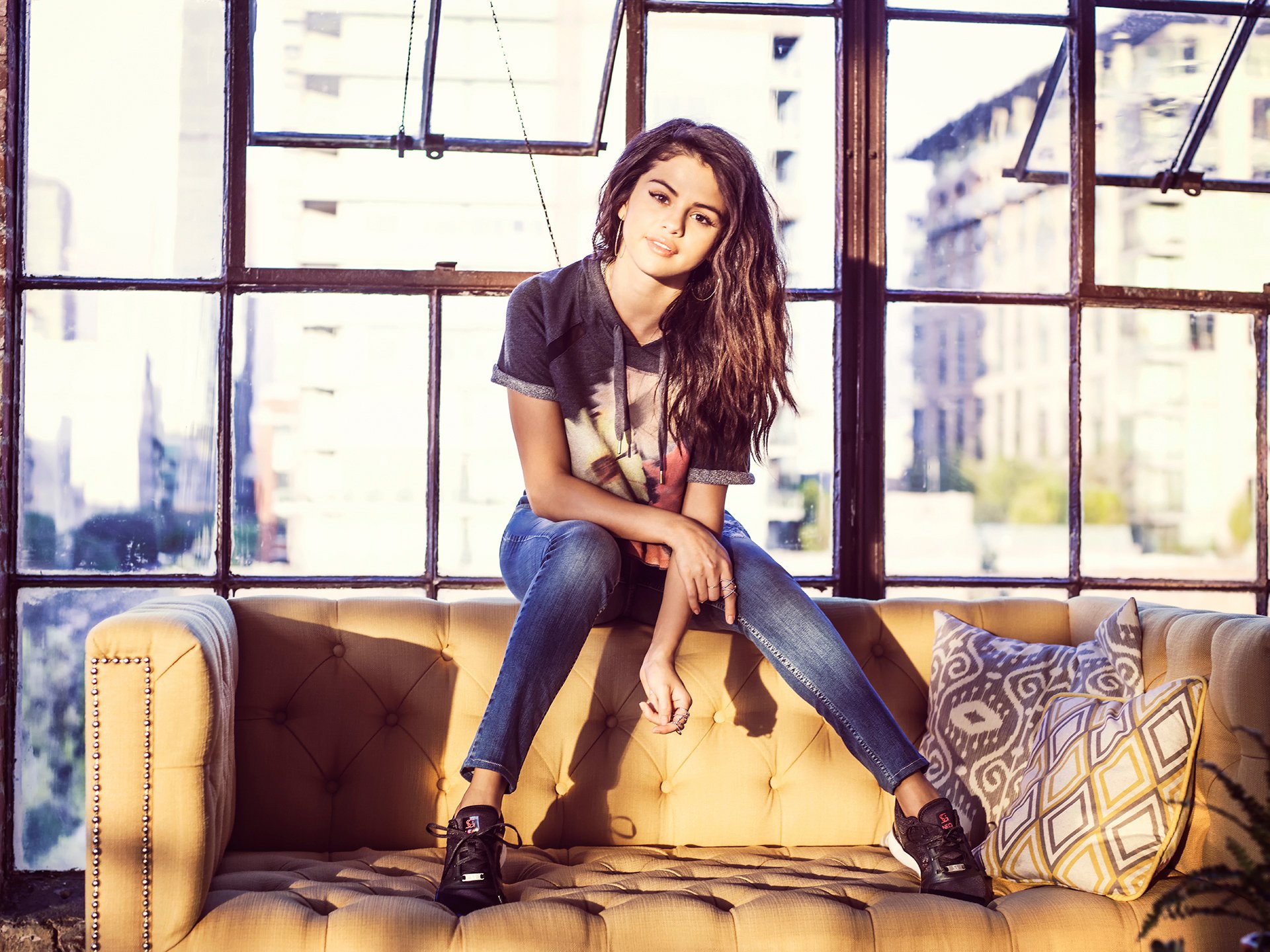 selena gomez séance photo pour la collection de vêtements neo marque adidas 2015