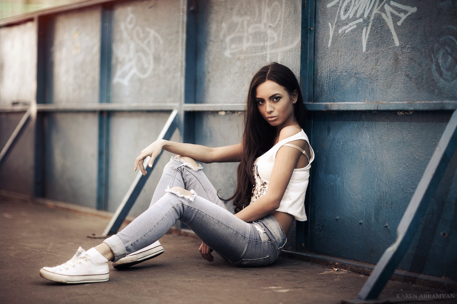 girl brunette model view karen abramyan