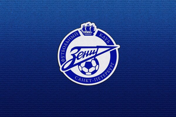 The emblem of the flag of the football club blue zenit