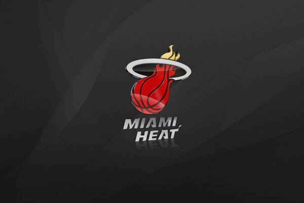 Emblema de Miami Heat sobre fondo gris