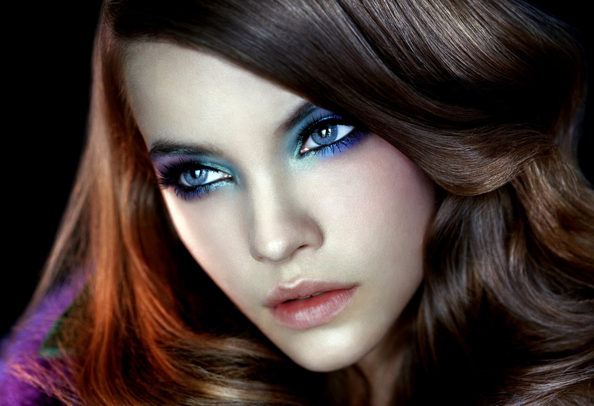 palvin barbara palvin model girl brown-haired face eyes blue makeup