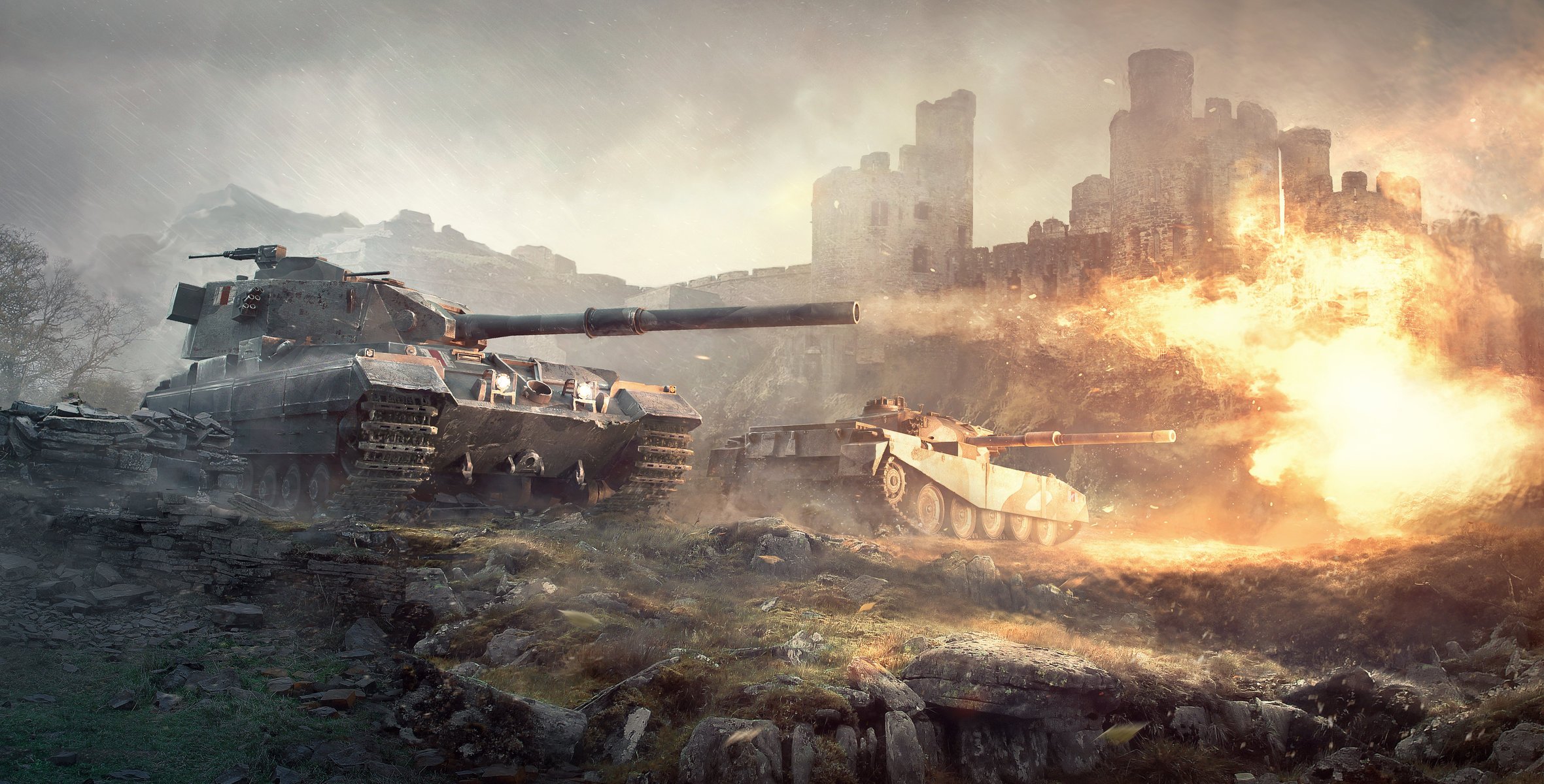 mundo de los tanques tiro world of tanks británico wot tanques