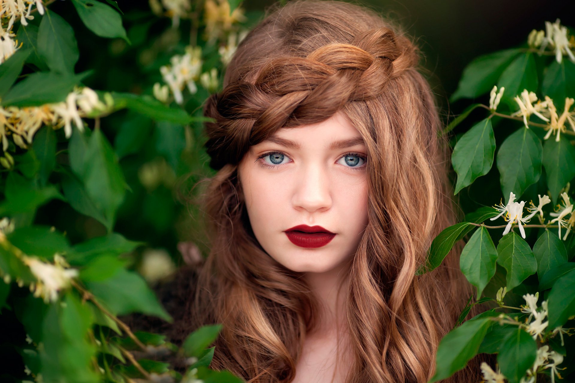 floral fairy girl make-up portrait child photography