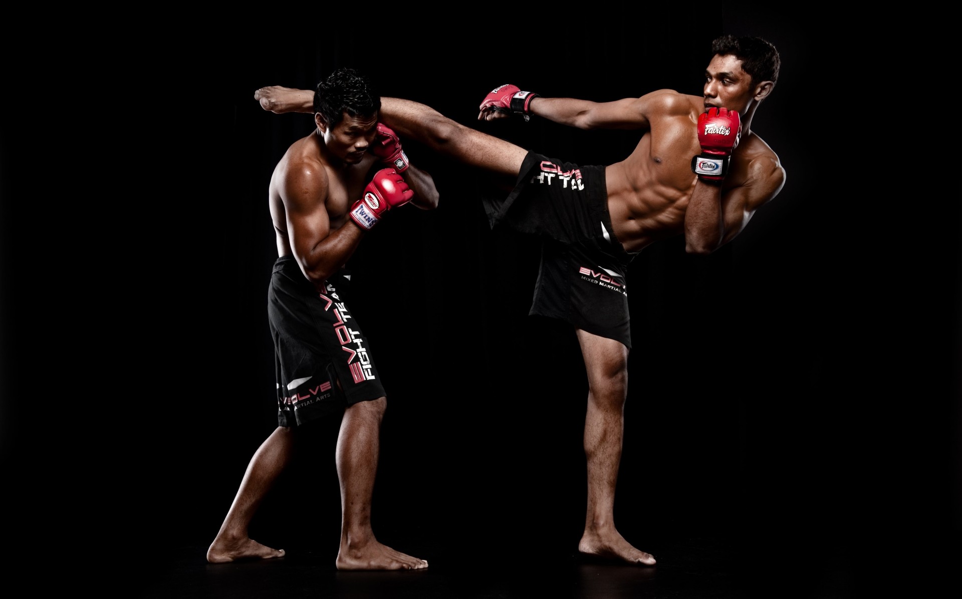 mixed martial arts black background soldiers stand fighter