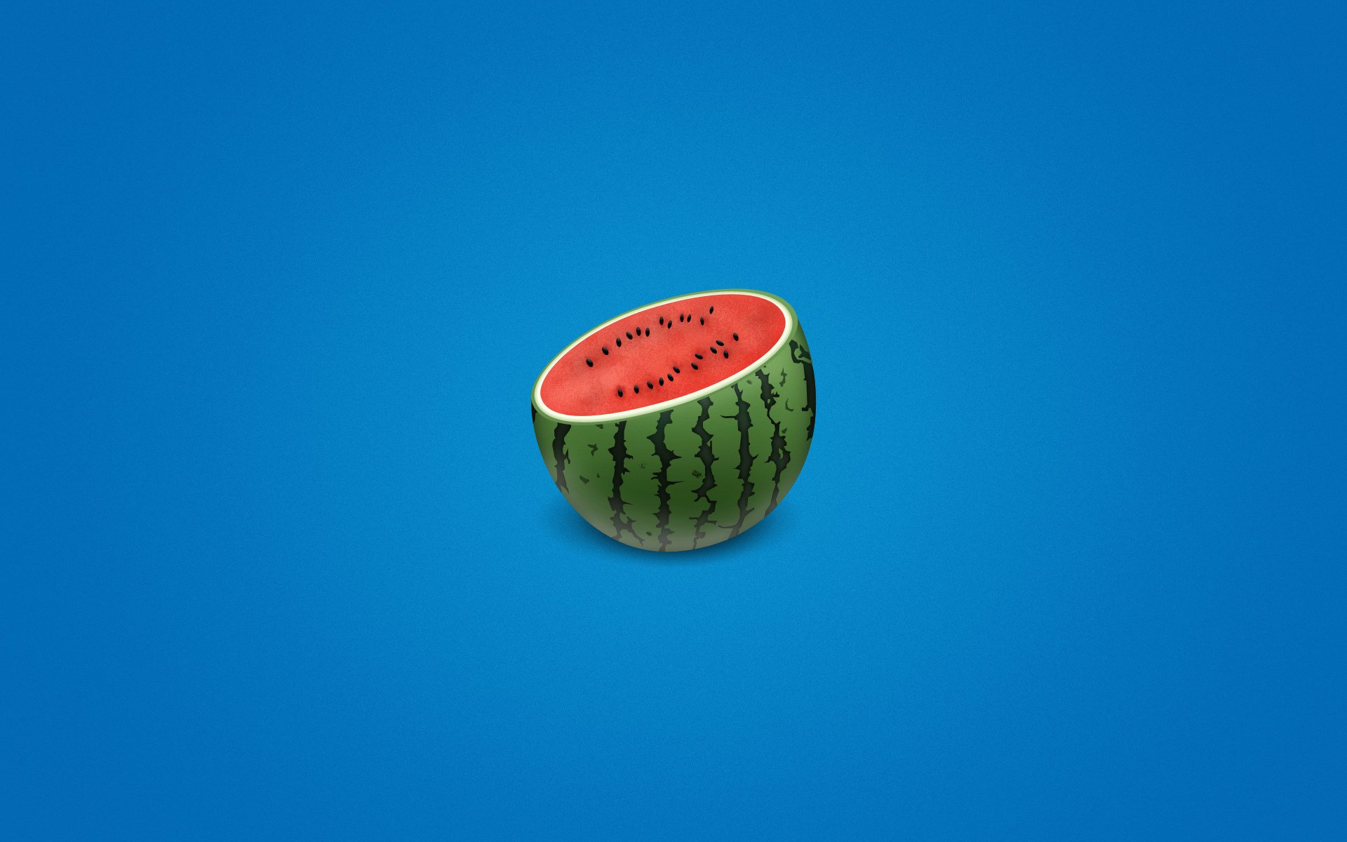 minimalismus wassermelone knochen blauer hintergrund halb