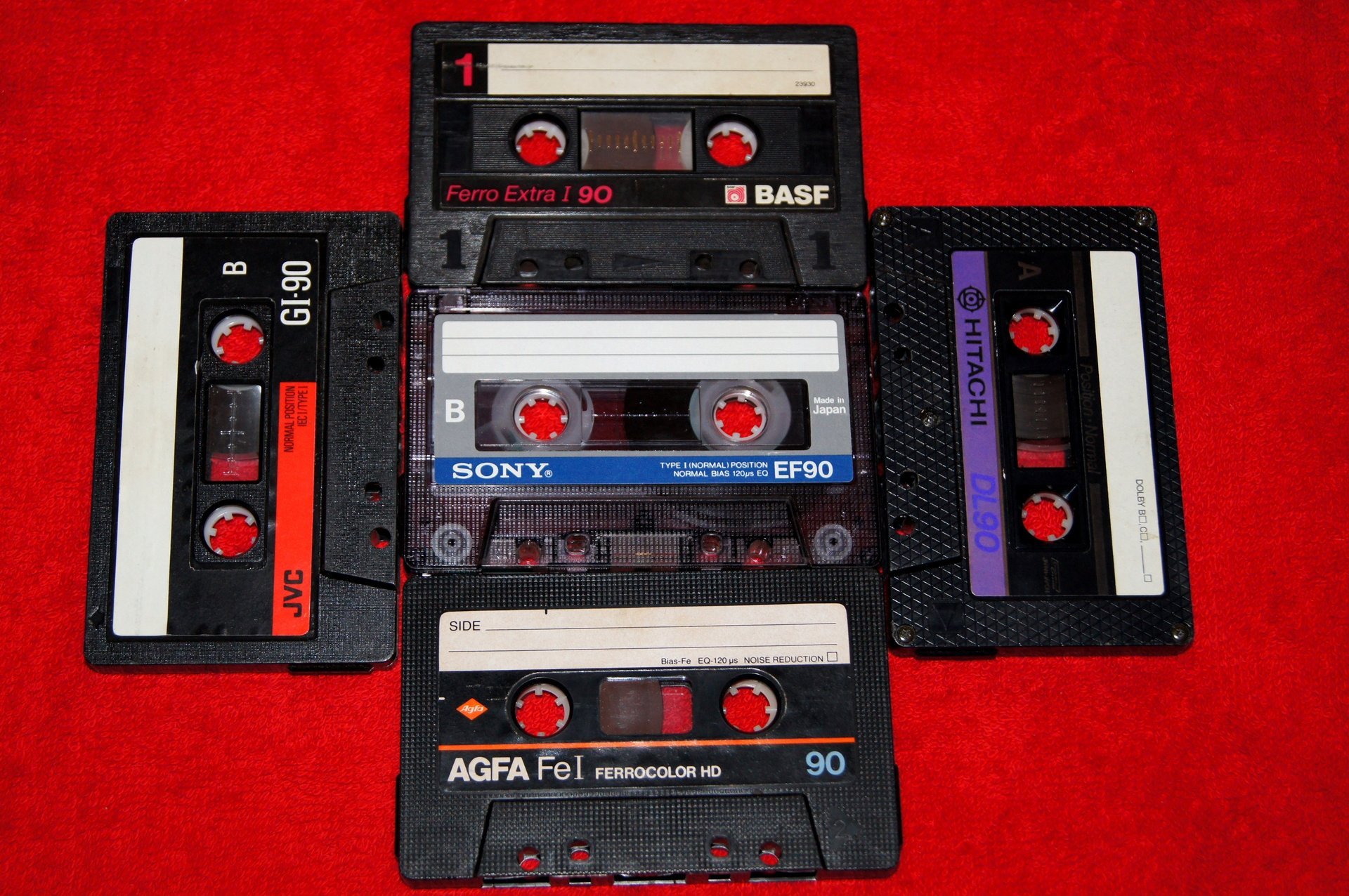 audio tapes retro style film item