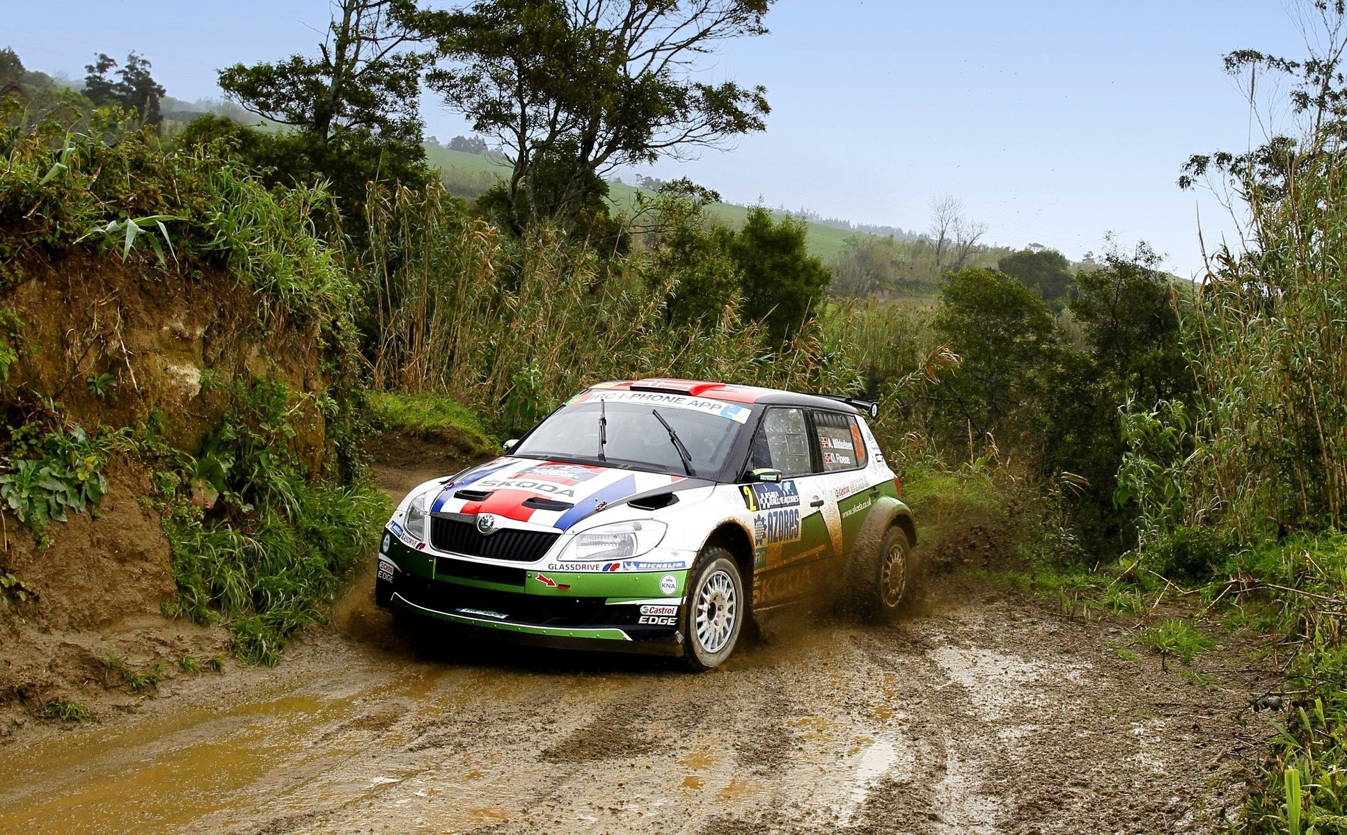 course wrc rallye skoda skoda fabia sport auto rallye fabia