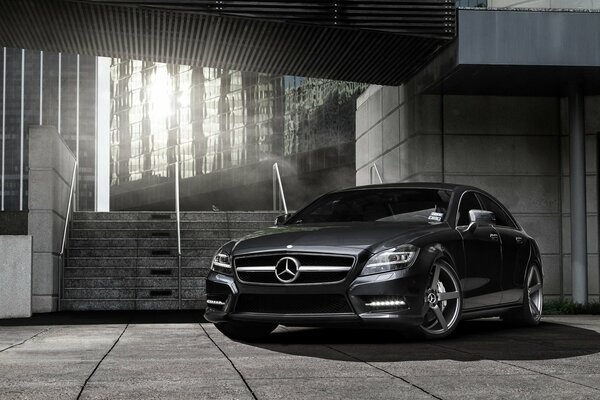 Beautiful Mercedes in the garage