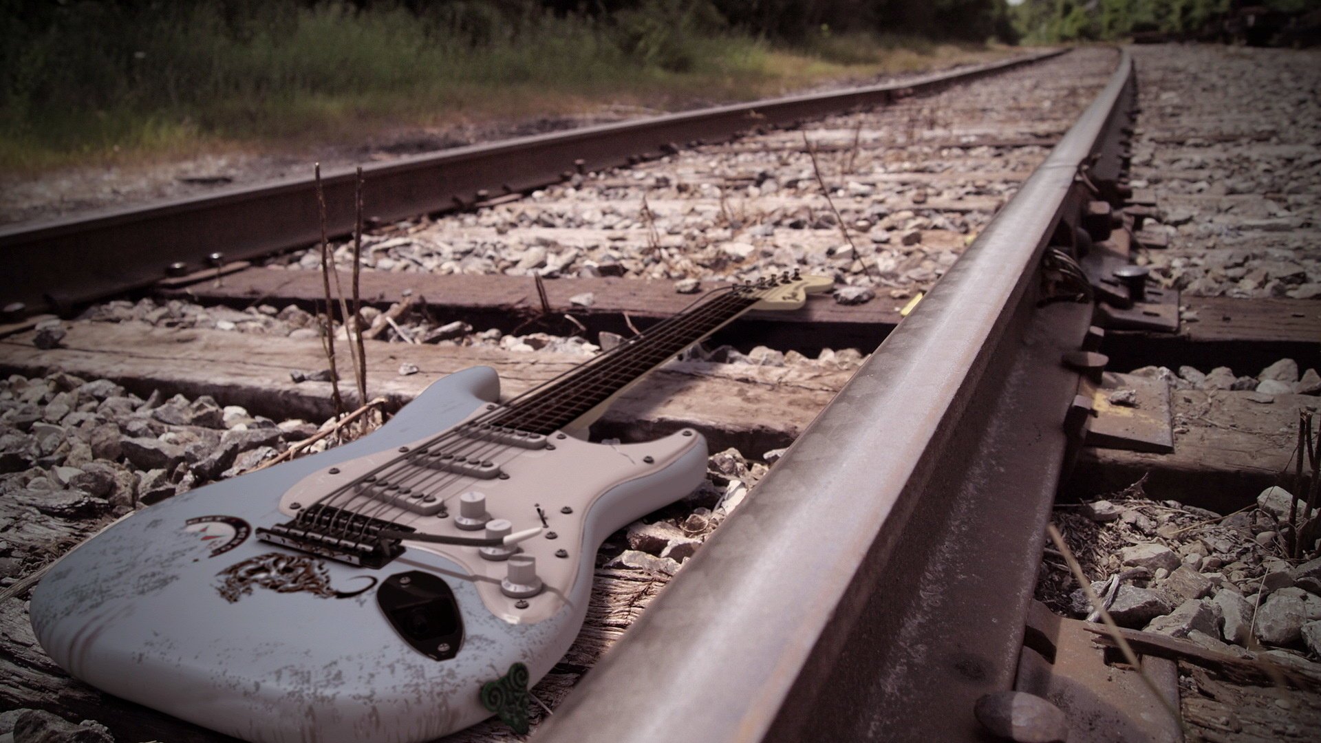 guitare musique chemin de fer