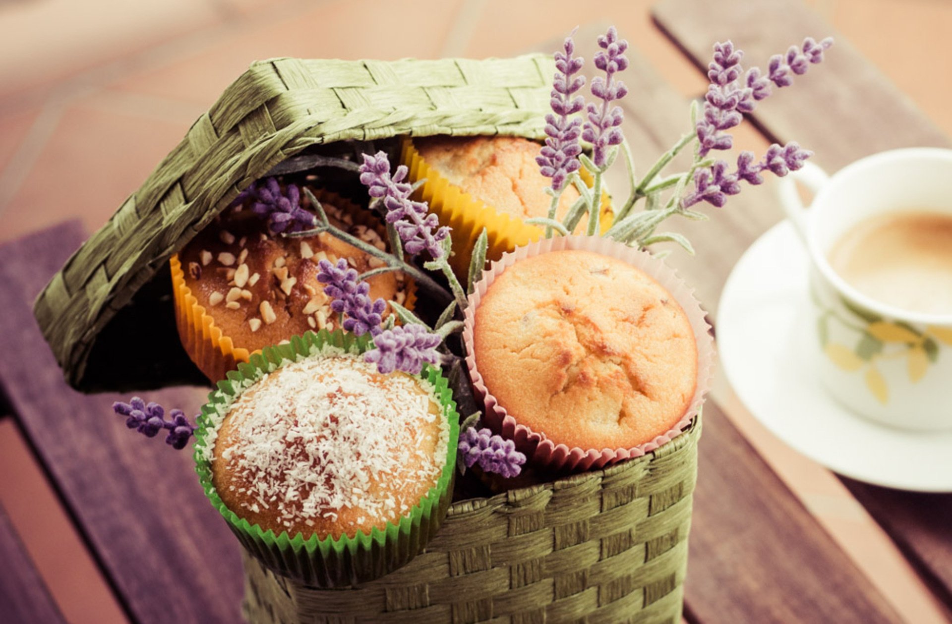 alimento lavanda dessert bigné tazza caffè dolce