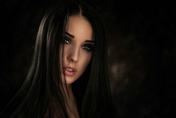 Portrait of Alla brunette girl photographer Georgy Chernyadyev