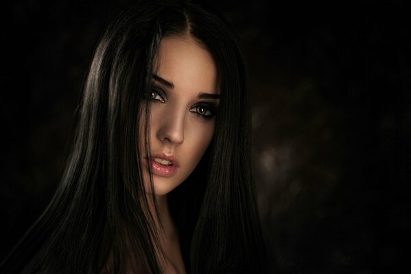 Ritratto di alla ragazza bruna fotografo Georgy Chernyadyev