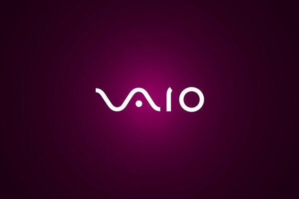 The inscription vaio on a dark purple background