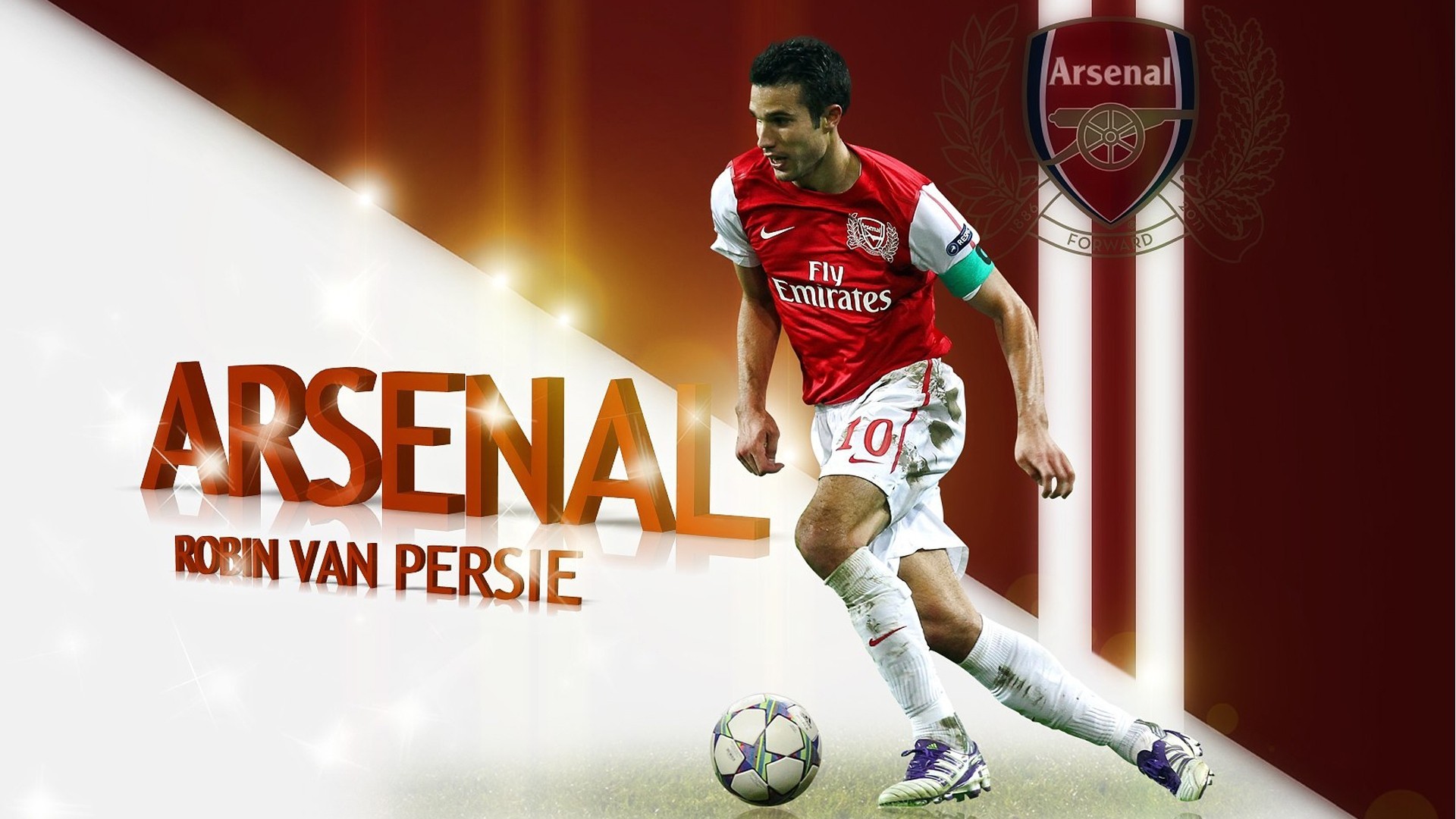 arsenał londyn arsenał robin van persie piłka