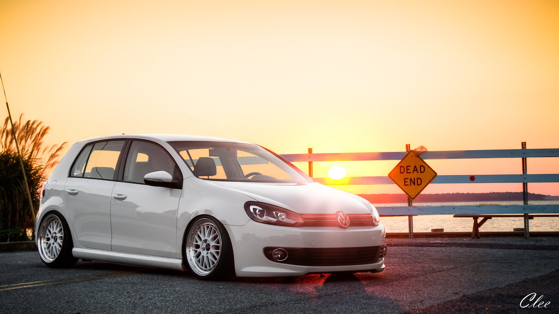 volkswagen mk6 golf golf volkswagen coucher de soleil sunset