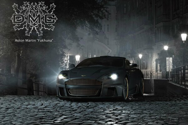 Supercar in the night-as drawn