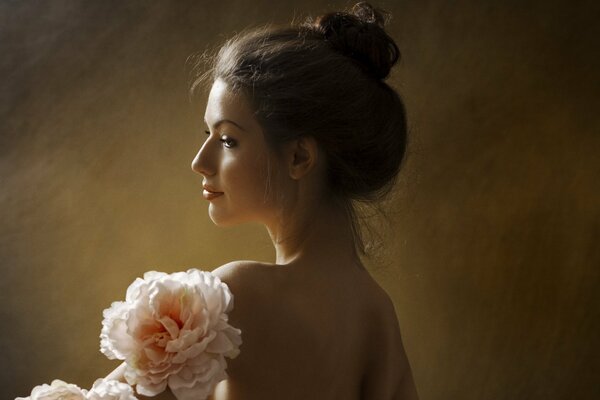 Portrait of a girl in profile