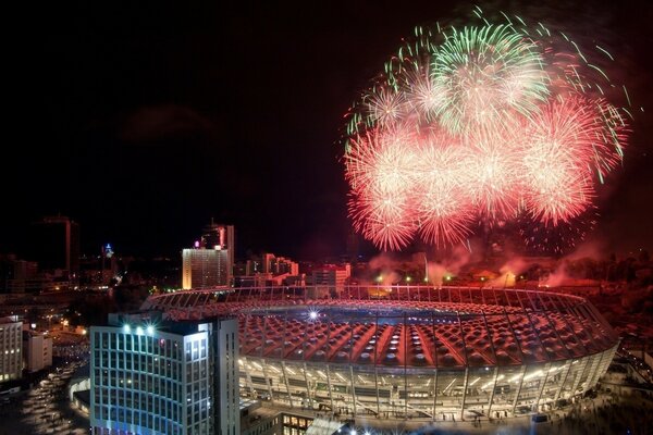 Salud over the Olympic Stadium