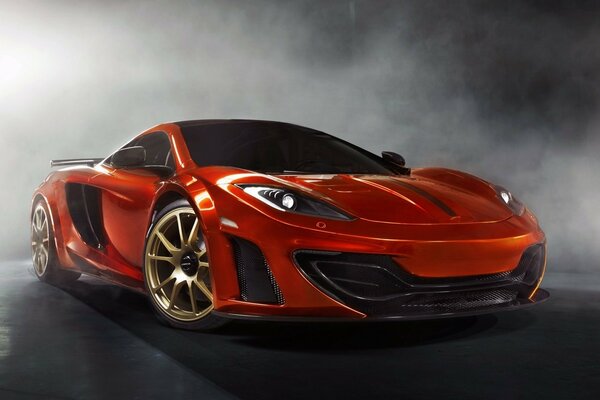 Orange McLaren front view