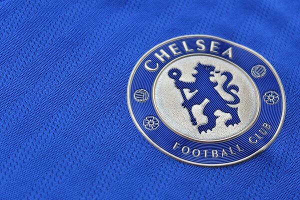 Chelsea logo on a blue background