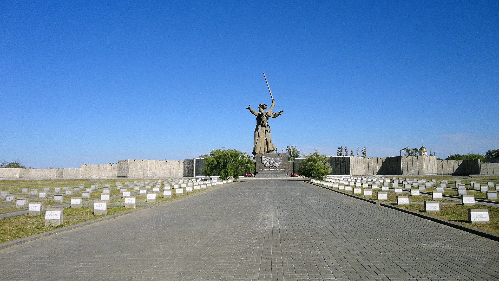 volgograd russia homeland mother the sky