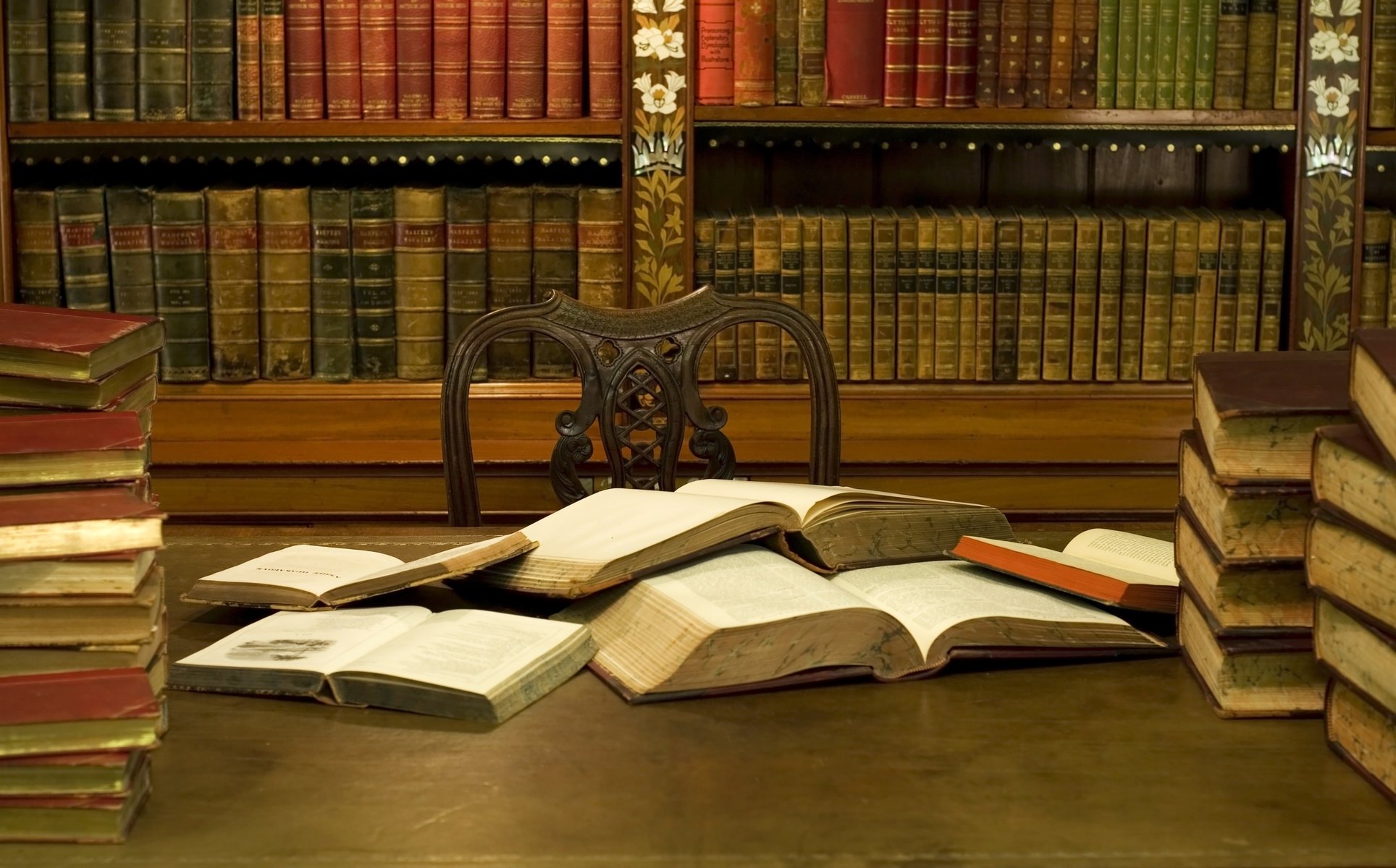 books chair library shelve