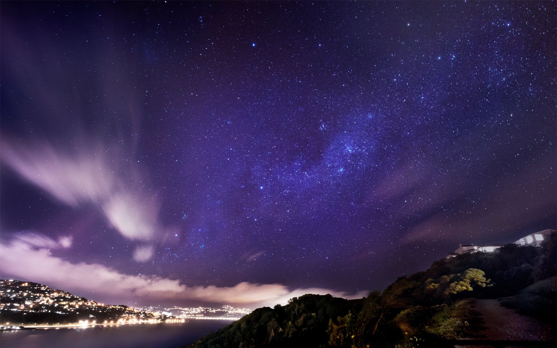 cielo ciudad estrellas