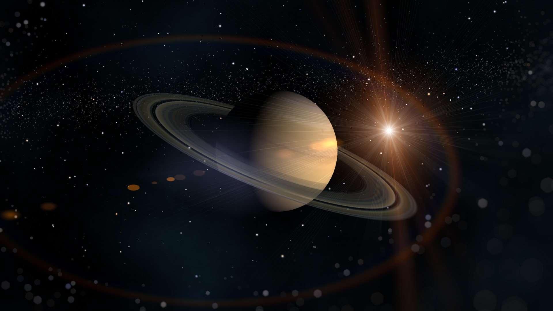 raum planet unseres sonnensystems saturn ringe sonne sterne