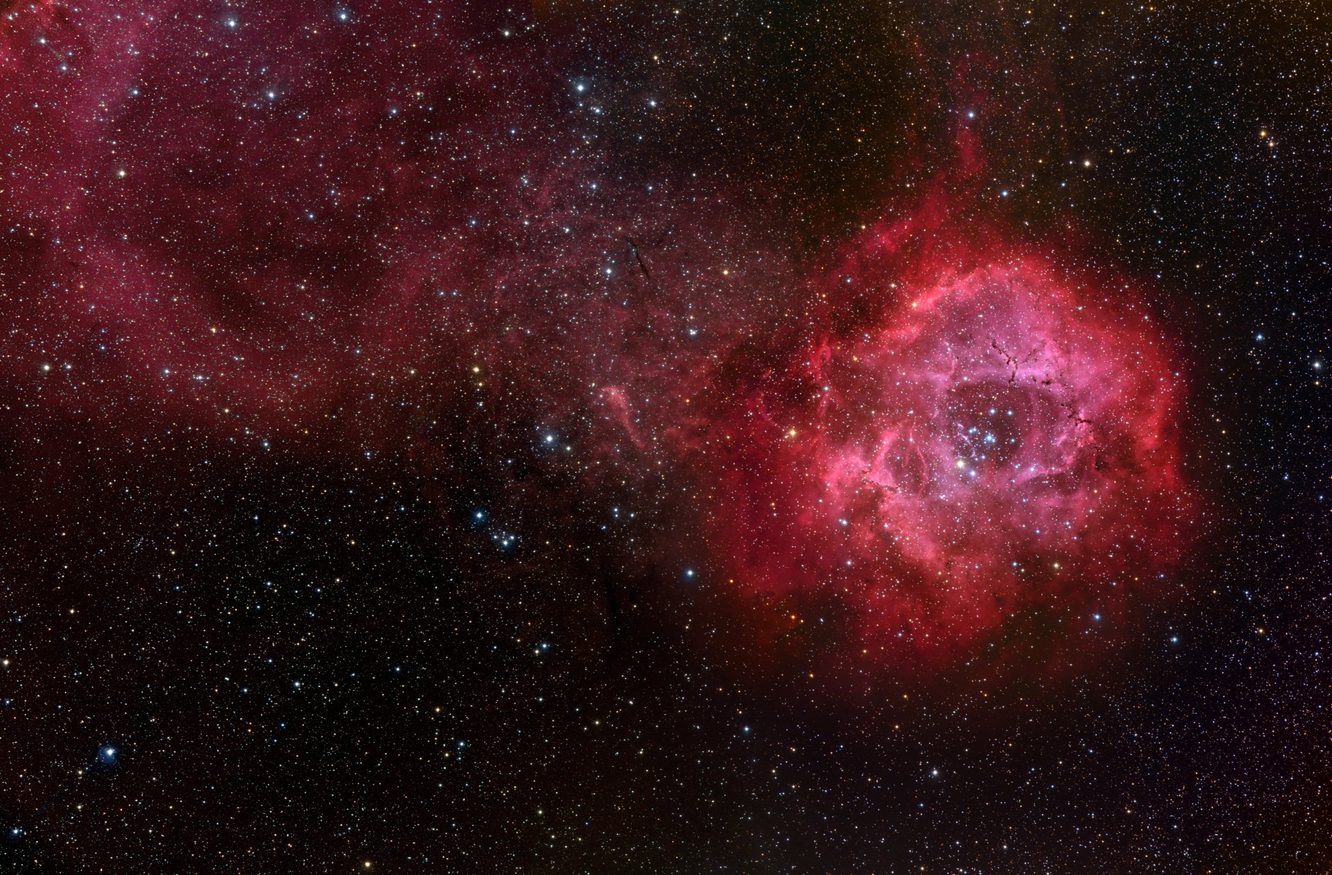 туманность розетка ngc 2244 ngc 2237 звезды