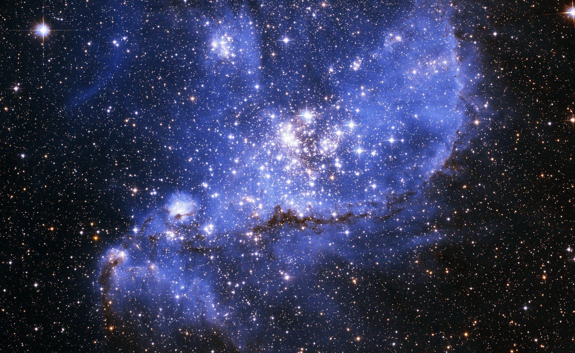 ammasso stelle luminoso blu