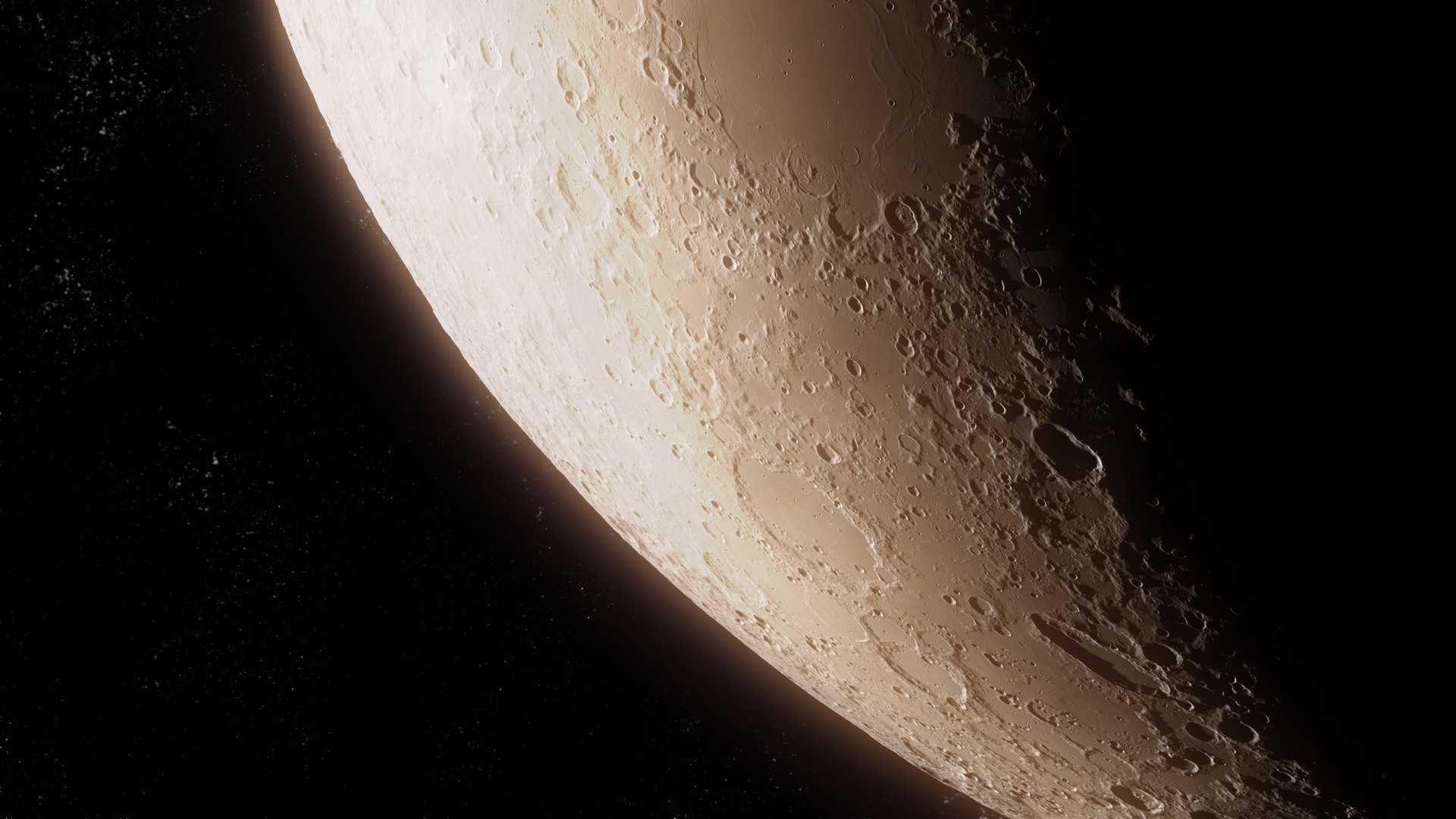 pace moon satellite star craters surface