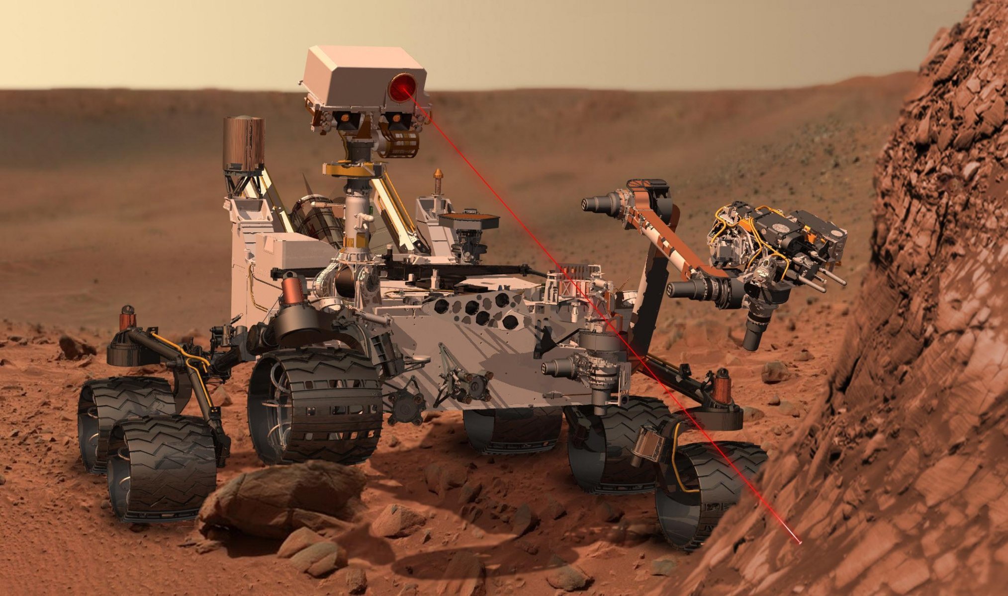 marte rover de marte msl curiosidad láser