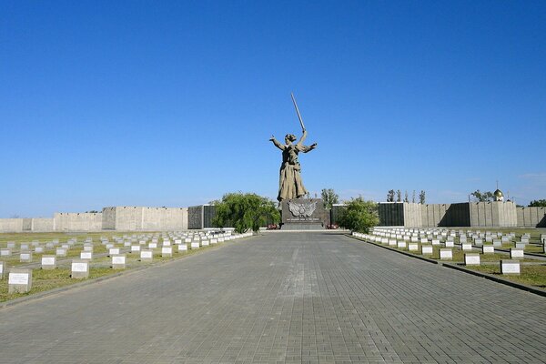 Motherland is a great monument in Volgograd