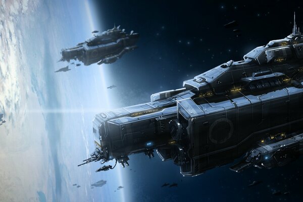 Une Armada de vaisseaux spatiaux assiège la planète
