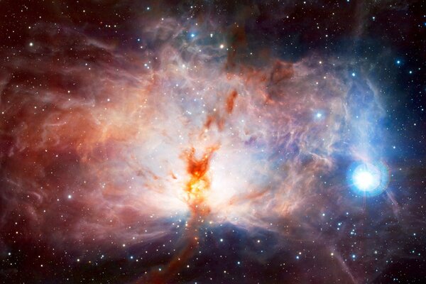 Art flame nebula in space ngc +2024