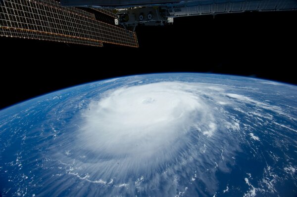 The scale of the impending hurricane on earth