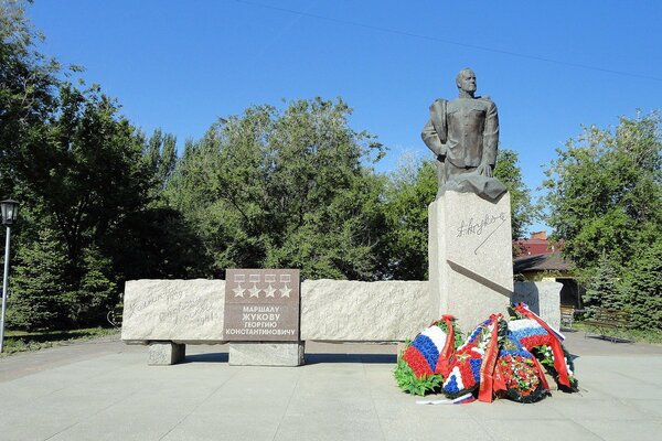 Monument to Zhukov in the great Volgograd