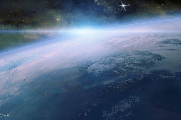 Un lampo nell atmosfera del pianeta visto dallo spazio