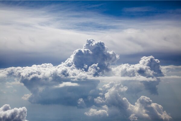 Blue clouds in the sky