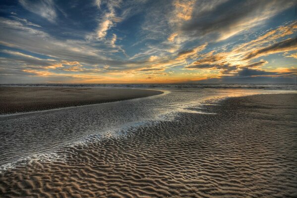 Beautiful sunset on the ocean